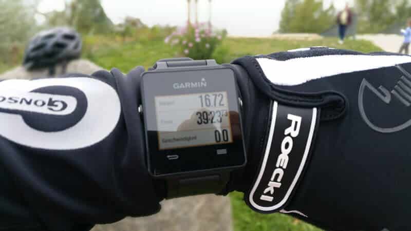 Garmin vivoactive im Test auf dem Fahrrad