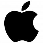 Apple Logo in Schwarz