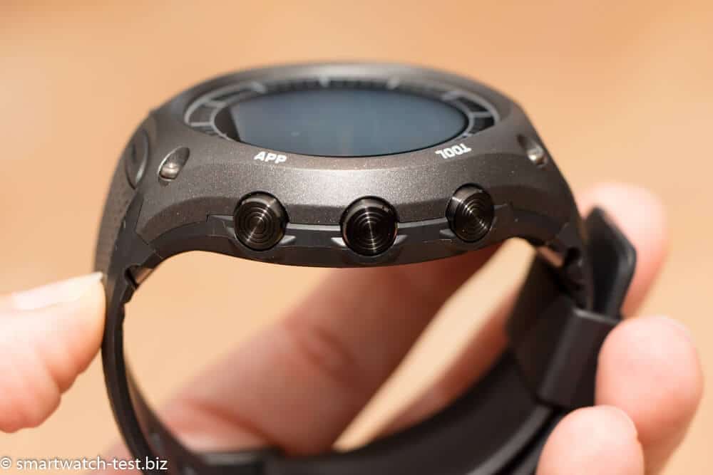 Buttons an der rechten Seite der Smartwatch