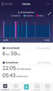 Fitbit Alta App Schlafüberwachung