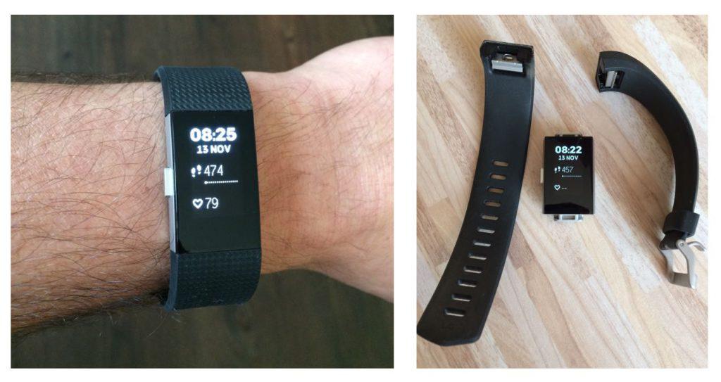 Fitbit Charge 2 am Arm und wechselbare Armbänder Fitbit Charge 2 am Arm und wechselbare Armbänder