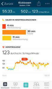 Fitbit Charge 2 App Sportart Kickboxen Fitbit Charge 2 App Sportart Kickboxen