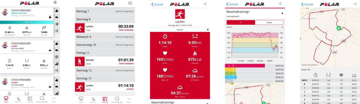 Polar M600 App Aktivitäten und Trainingsauswertung Polar M600 App Aktivitäten und Trainingsauswertung