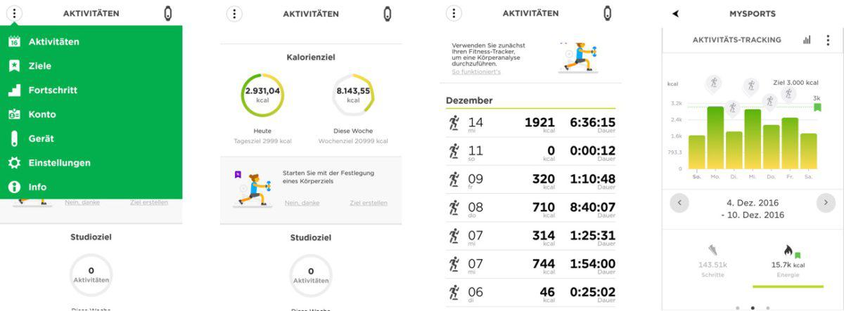 TomTom Touch App Auswertung Aktivitäten TomTom Touch App Auswertung Aktivitäten