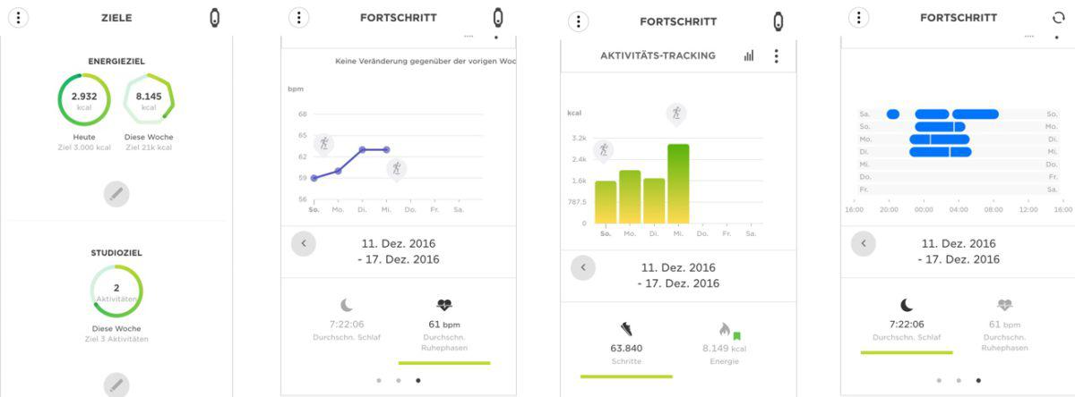 TomTom Touch App Ziele und Fortschritte TomTom Touch App Ziele und Fortschritte