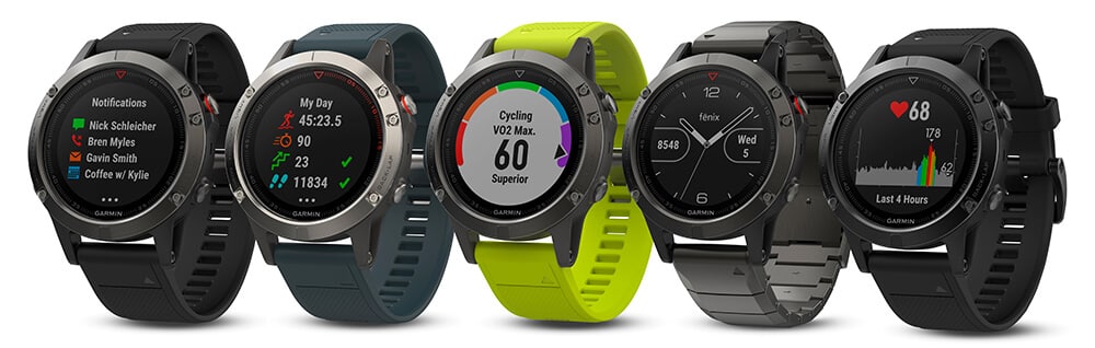 Garmin fenix 5 Modelle in der Übersicht.