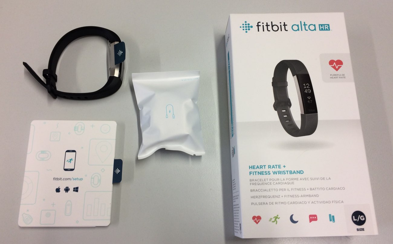 Fitbit Alta HR Verpackung und Lieferumfang