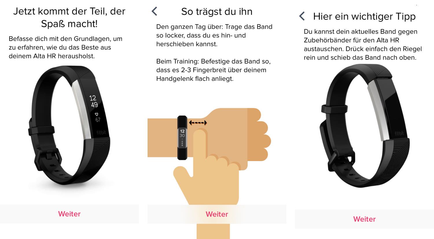 Fitbit App Tragetipps Fitbit App Tragetipps