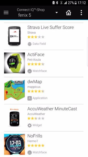 Garmin Connect IQ Shop App Garmin Connect IQ Shop App