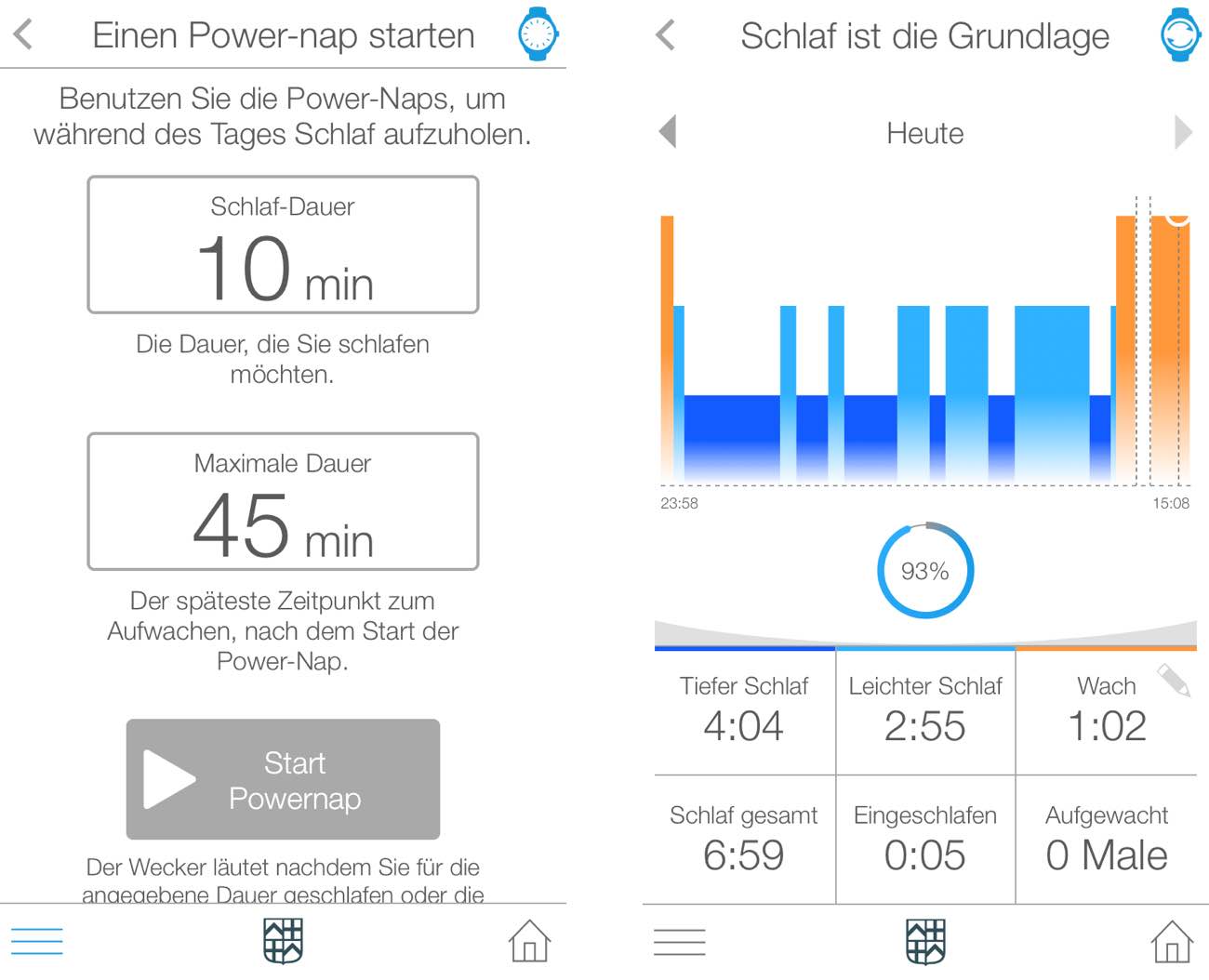 Frederique Constant Horological Smartwatch 2016 App MMT365 Powernap und Schlafaufzeichnung