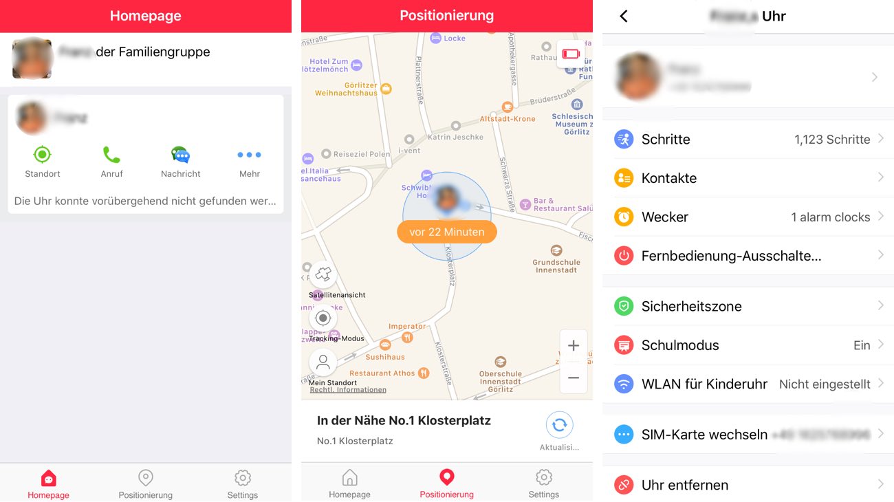 XPLORA 3S App Übersicht, Ortung und Einstellungen XPLORA 3S App Übersicht, Ortung und Einstellungen