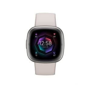 Fitbit Sense 2 - Mondweiß/Platin