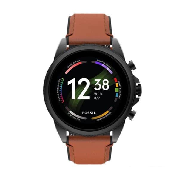 Fossil Gen 6 Smartwatch - 44mm | Lederarmband | Schwarz/Braun