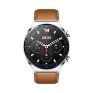 Xiaomi Watch S1 - Silber | Lederarmband | Braun